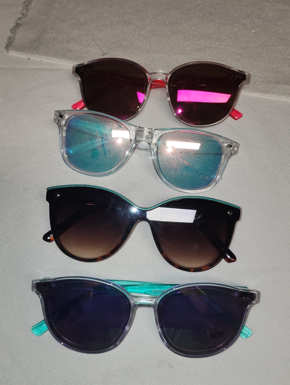 Fashion Sunglasses Pack - Clear, Pink, Teal, Black Lenses